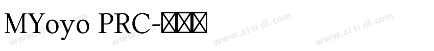 MYoyo PRC字体转换